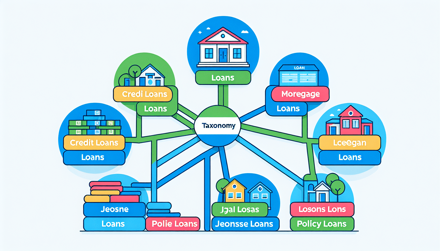 대출 종류 분류 체계 일러스트